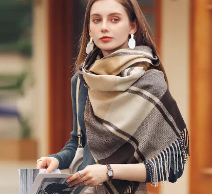 Ester Plaid Winter Scarf (One Piece)
